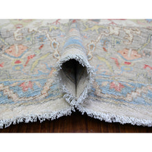 Load image into Gallery viewer, 8&#39;x8&#39; White On White, Hand Knotted, High Grade Wool With Ziegler Mahal Design, Vegetable Dyes, Round Oriental Rug FWR448926