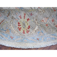 Load image into Gallery viewer, 8&#39;x8&#39; White On White, Hand Knotted, High Grade Wool With Ziegler Mahal Design, Vegetable Dyes, Round Oriental Rug FWR448926