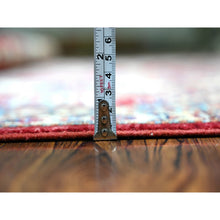 Load image into Gallery viewer, 7&#39;x10&#39; Upsdell Red With Vista White, Hand Knotted, Afghan Super Kazak With Tribal Medallion Design, Natural Dyes, Soft Wool, Oriental Rug FWR448938