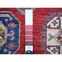 Load image into Gallery viewer, 7&#39;x9&#39;8&quot; Rusty Red, 100% Wool, Vegetable Dyes, Afghan Super Kazak With All Over Medallions, Hand Knotted, Oriental Rug FWR448950