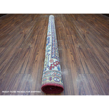 Load image into Gallery viewer, 7&#39;x9&#39;8&quot; Rusty Red, 100% Wool, Vegetable Dyes, Afghan Super Kazak With All Over Medallions, Hand Knotted, Oriental Rug FWR448950