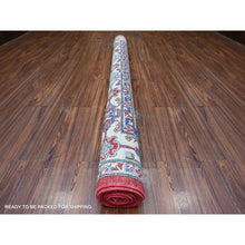 Load image into Gallery viewer, 6&#39;9&quot;x9&#39;9&quot; Rufous Red, Vegetable Dyes, 100% Wool, Afghan Super Kazak With Geometric Elements, Hand Knotted, Oriental Rug FWR448956