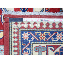 Load image into Gallery viewer, 6&#39;4&quot;x9&#39;6&quot; Red Clean Natural Wool Bohemian Distressed Old Persian Tabriz Medallion Design Hand Knotted Oriental Rug FWR361122
