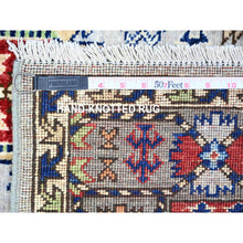 Load image into Gallery viewer, 4&#39;x6&#39; Chrome Gray, Hand Knotted, 100% Wool, Natural Dyes, Dense Weave, Afghan Ersari With Geometric Gul Motifs, Oriental Rug FWR449148