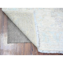 Load image into Gallery viewer, 3&#39;10&quot;x5&#39;8&quot; Lace Ivory, Natural Dyes, Stone Washed Peshawar Faded Out, Soft Organic Wool, Hand Knotted, Oriental Rug FWR449274