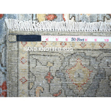 Load image into Gallery viewer, 4&#39;3&quot;x6&#39; Cadet Gray, Shiny Wool, Hand Knotted, Finer Peshawar With All Over Mahal Design, Natural Dyes, Densely Woven, Oriental Rug FWR449418