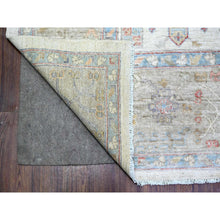Load image into Gallery viewer, 8&#39;x9&#39;9&quot; Porcelain White, Natural Dyes, 100% Wool, Hand Knotted, Densely Woven, Finer Peshawar With Karajeh Design, Oriental Rug FWR449556