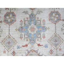 Load image into Gallery viewer, 8&#39;x9&#39;9&quot; Porcelain White, Natural Dyes, 100% Wool, Hand Knotted, Densely Woven, Finer Peshawar With Karajeh Design, Oriental Rug FWR449556