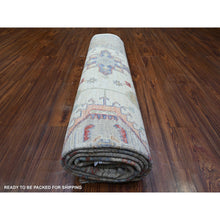 Load image into Gallery viewer, 8&#39;x9&#39;9&quot; Porcelain White, Natural Dyes, 100% Wool, Hand Knotted, Densely Woven, Finer Peshawar With Karajeh Design, Oriental Rug FWR449556
