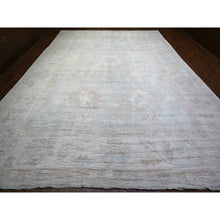 Load image into Gallery viewer, 11&#39;9&quot;x17&#39; Gainsboro Gray, Hand Knotted, Faded Out, Natural Dyes With Soft Wool, Afghan Angora Oushak Oriental Rug FWR449676