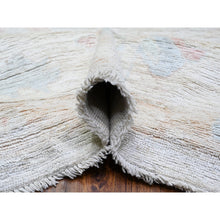 Load image into Gallery viewer, 11&#39;9&quot;x17&#39; Gainsboro Gray, Hand Knotted, Faded Out, Natural Dyes With Soft Wool, Afghan Angora Oushak Oriental Rug FWR449676
