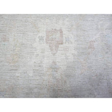 Load image into Gallery viewer, 11&#39;9&quot;x17&#39; Gainsboro Gray, Hand Knotted, Faded Out, Natural Dyes With Soft Wool, Afghan Angora Oushak Oriental Rug FWR449676