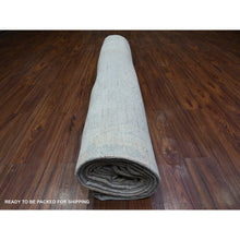 Load image into Gallery viewer, 11&#39;9&quot;x17&#39; Gainsboro Gray, Hand Knotted, Faded Out, Natural Dyes With Soft Wool, Afghan Angora Oushak Oriental Rug FWR449676