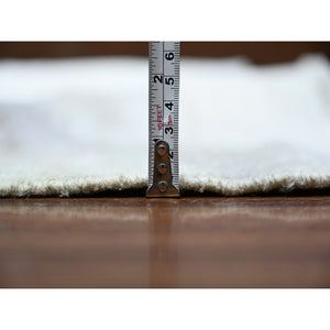 11'9"x17' Gainsboro Gray, Hand Knotted, Faded Out, Natural Dyes With Soft Wool, Afghan Angora Oushak Oriental Rug FWR449676