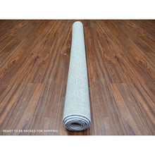 Load image into Gallery viewer, 5&#39;x6&#39;9&quot; Platinum Gray, White Wash Peshawar with All Over Design, Natural Dyes, Pure Wool, Hand Knotted, Oriental Rug FWR449694
