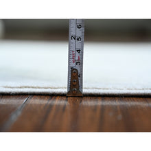 Load image into Gallery viewer, 3&#39;10&quot;x11&#39;2&quot; White Diamond, Hand Knotted White Wash Peshawar With Faded Design, Vegetable Dyes, 100% Wool, Hand Knotted, Runner Oriental Rug FWR449706