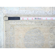 Load image into Gallery viewer, 4&#39;x12&#39;2&quot; Antique Pewter Gray, Faded Colors White Wash Peshawar, 100% Wool, Hand Knotted, Natural Dyes, Runner Oriental Rug FWR449718