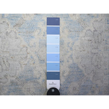 Load image into Gallery viewer, 2&#39;8&quot;x16&#39;2&quot; Carolina Blue, Organic Wool Hand Knotted, Vegetable Dyes Finer Peshawar with Faded Colors, XL Runner Oriental Rug FWR449724