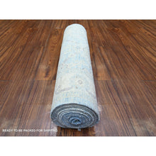 Load image into Gallery viewer, 2&#39;8&quot;x16&#39;2&quot; Carolina Blue, Organic Wool Hand Knotted, Vegetable Dyes Finer Peshawar with Faded Colors, XL Runner Oriental Rug FWR449724