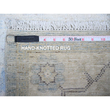 Load image into Gallery viewer, 2&#39;8&quot;x16&#39;2&quot; Carolina Blue, Organic Wool Hand Knotted, Vegetable Dyes Finer Peshawar with Faded Colors, XL Runner Oriental Rug FWR449724