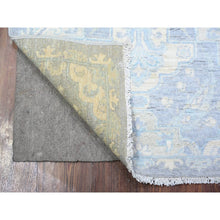 Load image into Gallery viewer, 2&#39;6&quot;x5&#39;8&quot; Blue Gray, Natural Dyes, Extra Soft Wool Hand Knotted, Finer Peshawar With All Over Pattern, Oriental Rug FWR449730