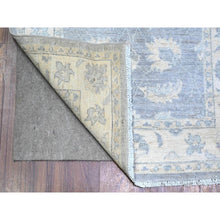 Load image into Gallery viewer, 2&#39;6&quot;x14&#39;8&quot; Glaucous Gray and Spring Ivory, Natural Dyes, Natural Wool, Hand Knotted, Finer Peshawar with All Over Pattern, XL Runner Oriental Rug FWR449736