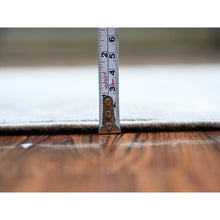 Load image into Gallery viewer, 2&#39;6&quot;x14&#39;8&quot; Glaucous Gray And Spring Ivory, Natural Dyes, Natural Wool, Hand Knotted, Finer Peshawar With All Over Pattern, Xl Runner Oriental Rug FWR449736