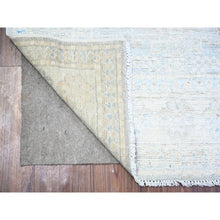 Load image into Gallery viewer, 3&#39;1&quot;x10&#39; Spanish Gray With Lexicon Ivory, High Grade Wool, Vegetable Dyes, Peshawar Washed Out Faded Designs, Hand Knotted, Runner Oriental Rug FWR449754