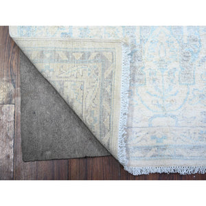 3'x5' Lexicon Ivory, Extra Soft Wool, Hand Knotted, Natural Dyes Finer Peshawar with All Over Pattern, Oriental Rug FWR449760