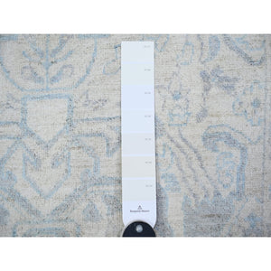 3'x5' Lexicon Ivory, Extra Soft Wool, Hand Knotted, Natural Dyes Finer Peshawar with All Over Pattern, Oriental Rug FWR449760