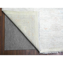 Load image into Gallery viewer, 12&#39;x14&#39;3&quot; Feather White, Hand Knotted Peshawar with Washed Out Faded Design, Natural Dyes, Densely Woven, High Grade Wool, Oversized Oriental Rug FWR449826