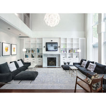 Load image into Gallery viewer, 11&#39;9&quot;x14&#39;4&quot; Chrome Gray, Natural Dyes, Washed Out Peshawar, High Grade Wool, Hand Knotted, Oversized Oriental Rug FWR449832