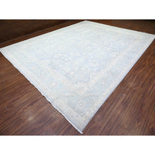 Load image into Gallery viewer, 11&#39;9&quot;x14&#39;4&quot; Chrome Gray, Natural Dyes, Washed Out Peshawar, High Grade Wool, Hand Knotted, Oversized Oriental Rug FWR449832