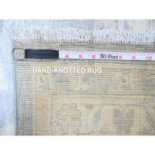 Load image into Gallery viewer, 11&#39;9&quot;x14&#39;4&quot; Chrome Gray, Natural Dyes, Washed Out Peshawar, High Grade Wool, Hand Knotted, Oversized Oriental Rug FWR449832