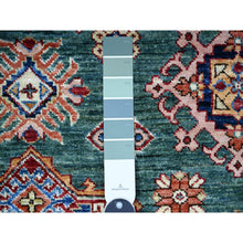 Load image into Gallery viewer, 6&#39;x8&#39;9&quot; Myrtle Green, 100% Wool, Vegetable Dyes, Afghan Super Kazak With All Over Medallions, Hand Knotted, Oriental Rug FWR449868