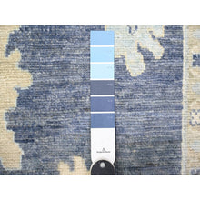 Load image into Gallery viewer, 12&#39;1&quot;x15&#39;7&quot; Everton Blue, Hand Knotted, Afghan Angora Oushak With All Over Motifs, Pure Wool, Oversized Oriental Rug FWR449994
