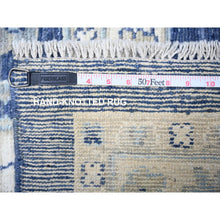 Load image into Gallery viewer, 12&#39;1&quot;x15&#39;7&quot; Everton Blue, Hand Knotted, Afghan Angora Oushak With All Over Motifs, Pure Wool, Oversized Oriental Rug FWR449994