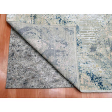 Load image into Gallery viewer, 12&#39;1&quot;x15&#39;2&quot; Hand Knotted Ivory Large Elements With Pastels Modern Silk With Textured Wool Oversized Oriental Rug FWR450072