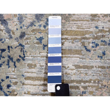 Load image into Gallery viewer, 12&#39;1&quot;x15&#39;2&quot; Hand Knotted Ivory Large Elements With Pastels Modern Silk With Textured Wool Oversized Oriental Rug FWR450072