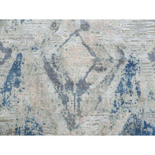 Load image into Gallery viewer, 12&#39;1&quot;x15&#39;2&quot; Hand Knotted Ivory Large Elements With Pastels Modern Silk With Textured Wool Oversized Oriental Rug FWR450072