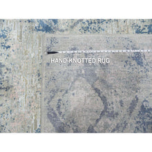 Load image into Gallery viewer, 12&#39;1&quot;x15&#39;2&quot; Hand Knotted Ivory Large Elements With Pastels Modern Silk With Textured Wool Oversized Oriental Rug FWR450072