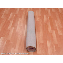 Load image into Gallery viewer, 4&#39;1&quot;x6&#39;2&quot; Natural Wool Pink Vertical Ombre Design Hand Knotted Oriental Rug FWR450126