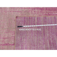Load image into Gallery viewer, 4&#39;1&quot;x6&#39;2&quot; Hand Knotted Pink Vertical Ombre Design Natural Wool Oriental Rug FWR450132