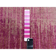 Load image into Gallery viewer, 2&#39;x3&#39;2&quot; Pink Vertical Ombre Design Natural Wool Hand Knotted Oriental Mat Rug FWR450138