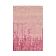 Load image into Gallery viewer, 2&#39;x3&#39;2&quot; Hand Knotted Pink Vertical Ombre Design Natural Wool Mat Oriental Rug FWR450144