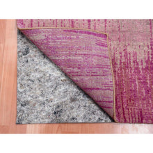 Load image into Gallery viewer, 2&#39;x3&#39;2&quot; Hand Knotted Pink Vertical Ombre Design Natural Wool Mat Oriental Rug FWR450144