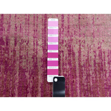Load image into Gallery viewer, 2&#39;x3&#39;2&quot; Hand Knotted Pink Vertical Ombre Design Natural Wool Mat Oriental Rug FWR450144