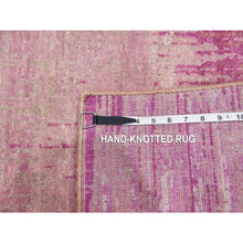 Load image into Gallery viewer, 2&#39;x3&#39;2&quot; Hand Knotted Pink Vertical Ombre Design Natural Wool Mat Oriental Rug FWR450144