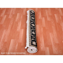 Load image into Gallery viewer, 4&#39;1&quot;x6&#39; Ivory, Hand Knotted, Rajasthan, With All Over Leaf Design, Thick And Plush, Wool And Silk, Oriental Rug FWR450276