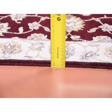 Load image into Gallery viewer, 2&#39;8&quot;x14&#39;1&quot; Burgundy Red, Rajasthan, Thick And Plush, Wool And Silk, Hand Knotted, Oriental, Runner Rug FWR450336